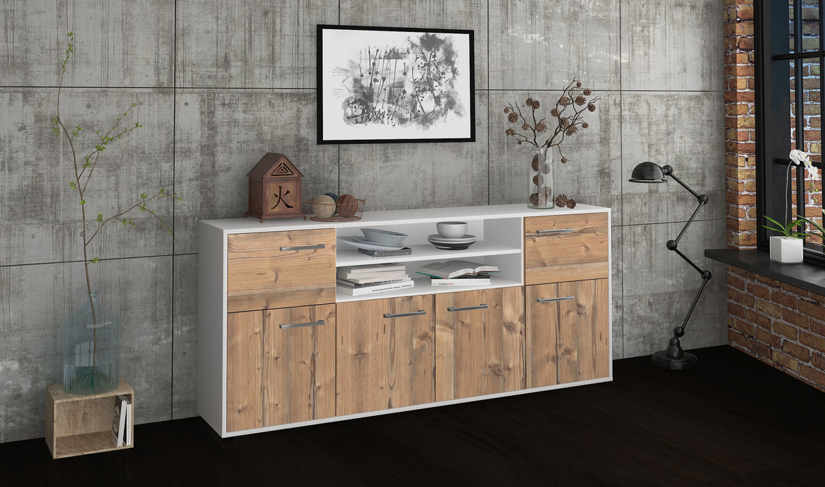 Sideboard Emilia, Pinie Seite (180x79x35cm) - Stil.Zeit Möbel GmbH