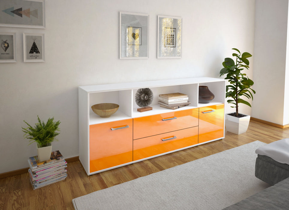 Sideboard Enza, Orange Seite (180x79x35cm) - Stil.Zeit Möbel GmbH
