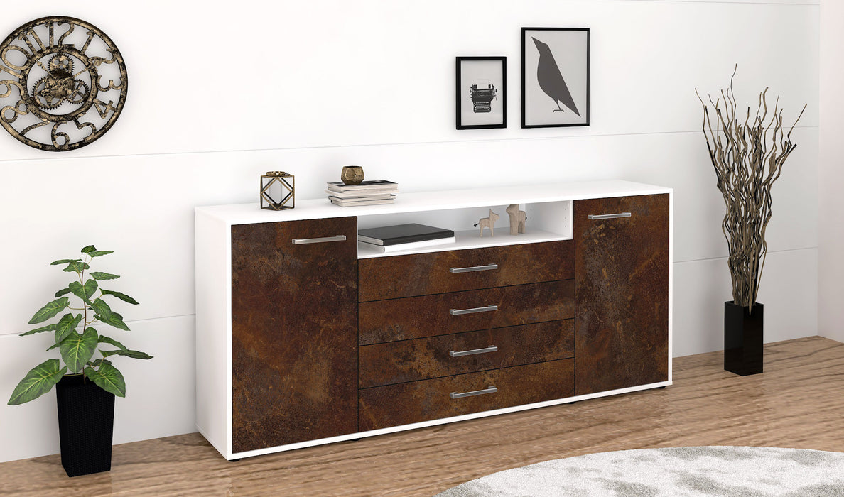 Sideboard Enzo, Rost Seite (180x79x35cm) - Stil.Zeit Möbel GmbH