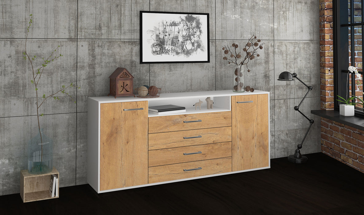 Sideboard Enzo, Eiche Seite (180x79x35cm) - Stil.Zeit Möbel GmbH