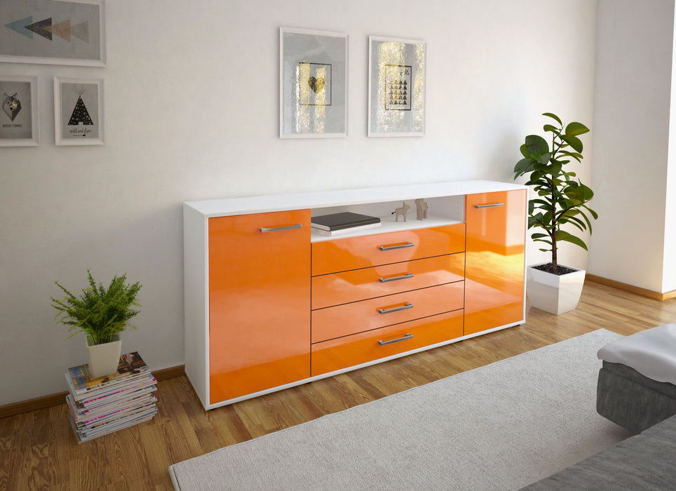 Sideboard Enzo, Orange Seite (180x79x35cm) - Stil.Zeit Möbel GmbH