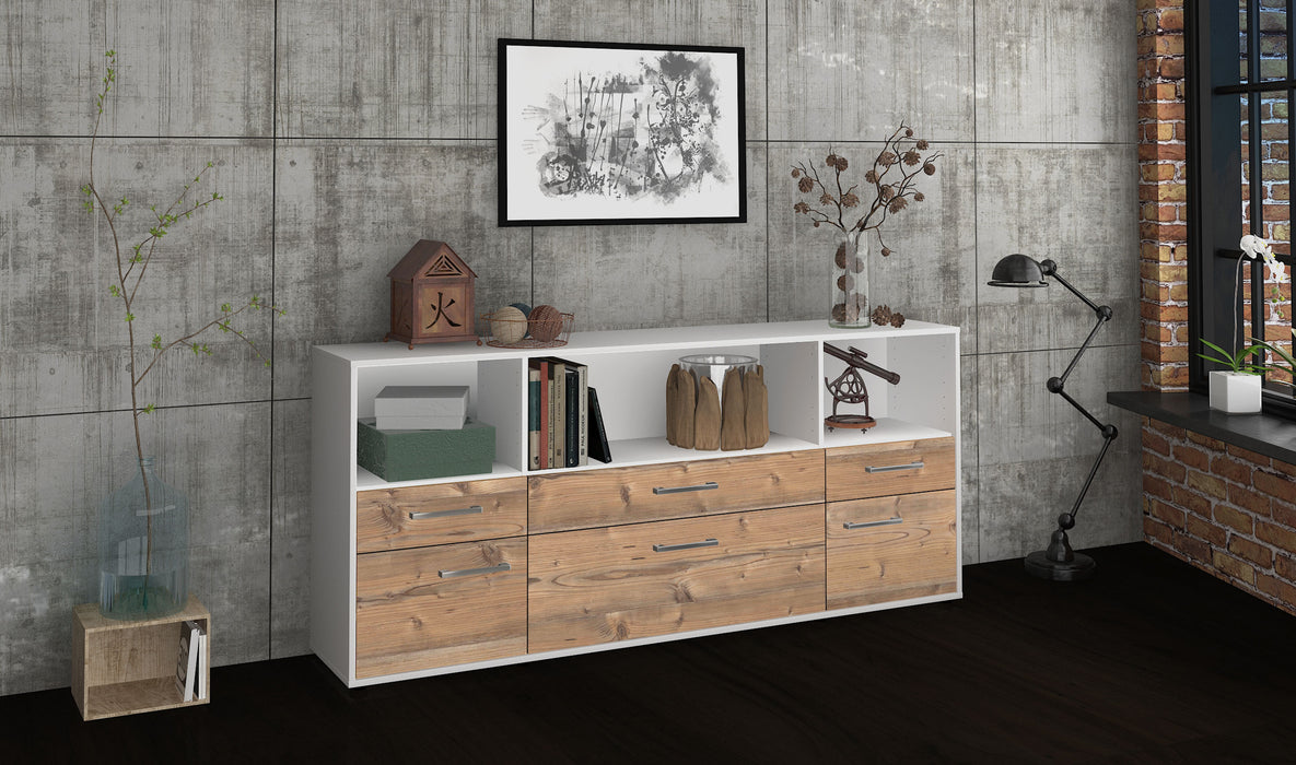 Sideboard Estella, Pinie Seite (180x79x35cm) - Stil.Zeit Möbel GmbH