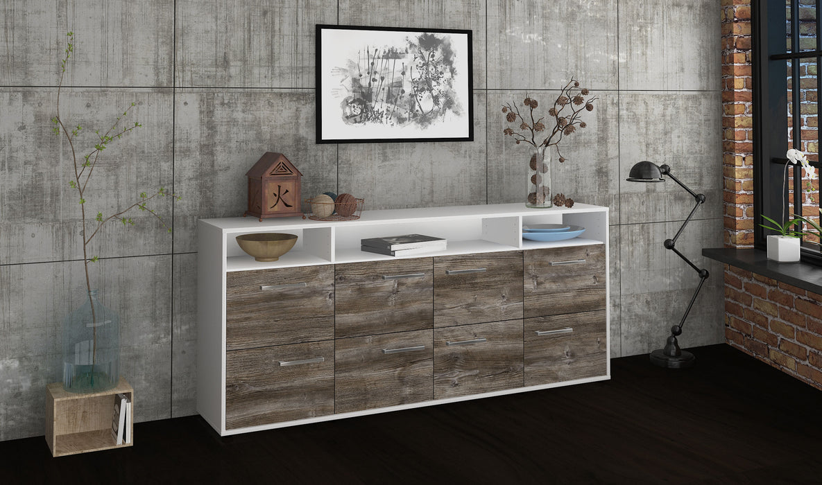 Sideboard Evita, Treibholz Seite (180x79x35cm) - Stil.Zeit Möbel GmbH