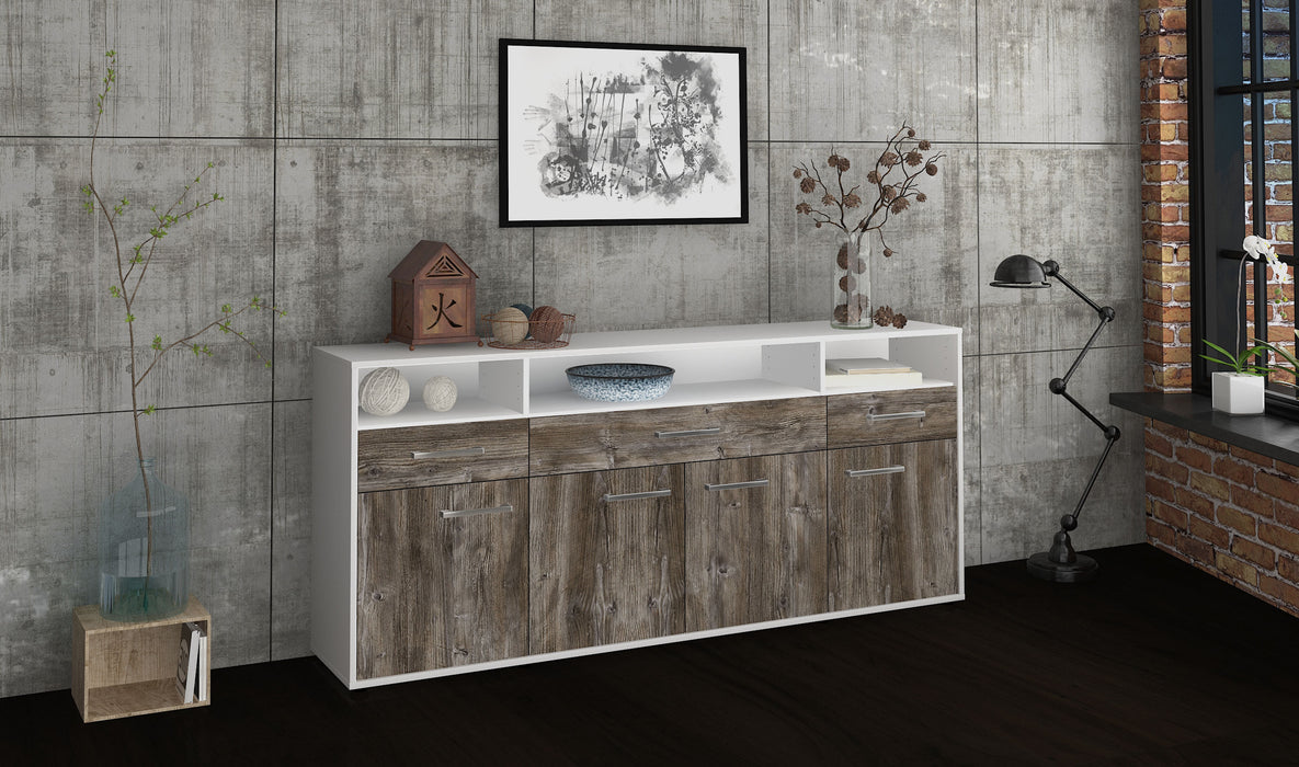 Sideboard Ezia, Treibholz Seite (180x79x35cm) - Stil.Zeit Möbel GmbH