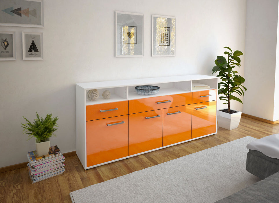 Sideboard Ezia, Orange Seite (180x79x35cm) - Stil.Zeit Möbel GmbH