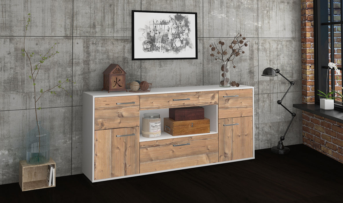 Sideboard Fabiola, Pinie Seite (180x79x35cm) - Stil.Zeit Möbel GmbH