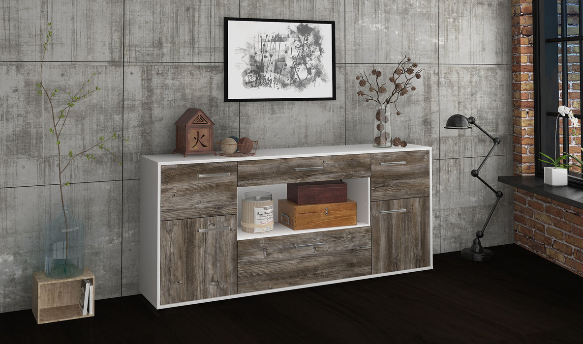 Sideboard Fabiola, Treibholz Seite (180x79x35cm) - Stil.Zeit Möbel GmbH