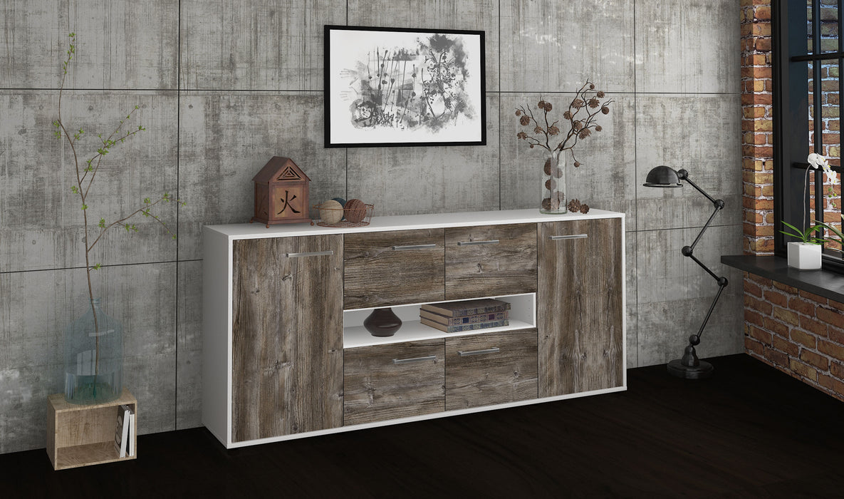 Sideboard Farina, Treibholz Seite (180x79x35cm) - Stil.Zeit Möbel GmbH