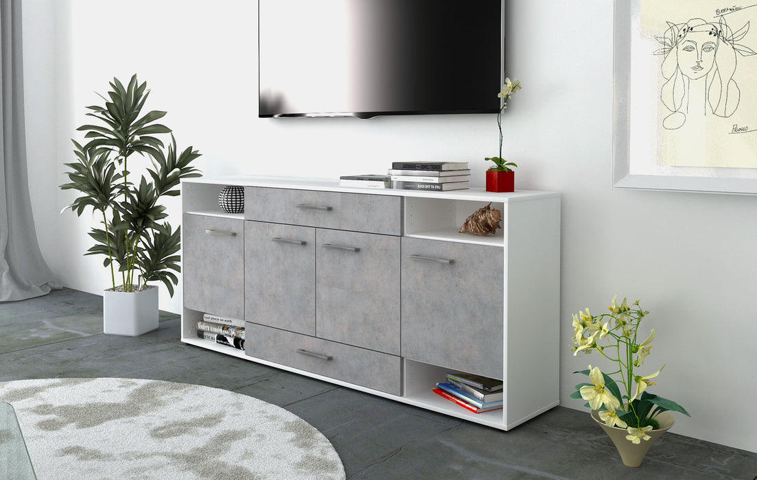 Sideboard Felicia, Beton Seite (180x79x35cm) - Stil.Zeit Möbel GmbH