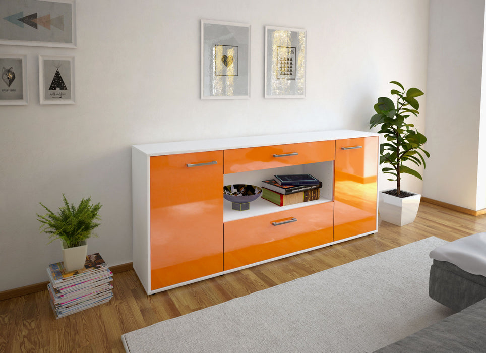 Sideboard Fiora, Orange Seite (180x79x35cm) - Stil.Zeit Möbel GmbH