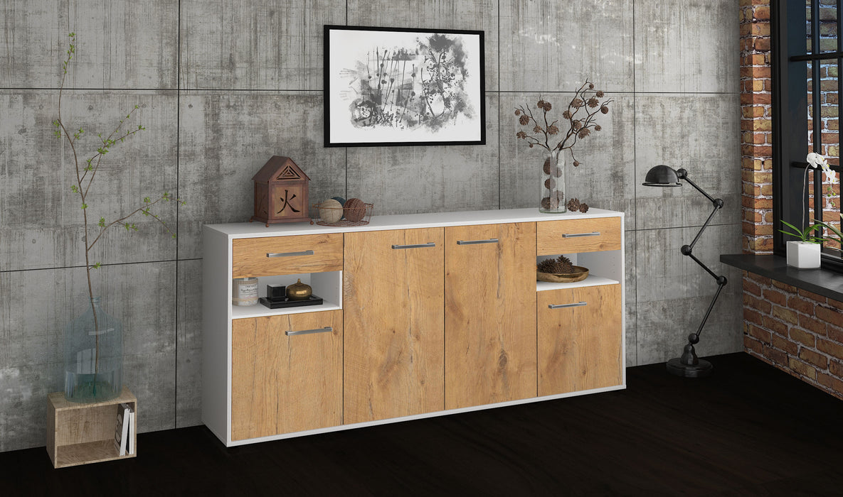 Sideboard Franca, Eiche Seite (180x79x35cm) - Stil.Zeit Möbel GmbH