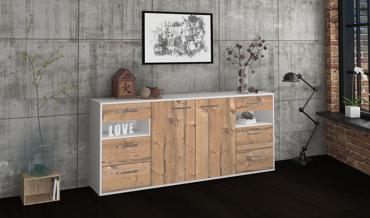 Sideboard Francesca, Pinie Seite (180x79x35cm) - Stil.Zeit Möbel GmbH