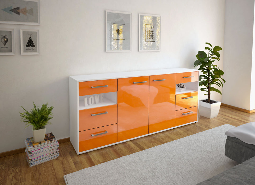 Sideboard Francesca, Orange Seite (180x79x35cm) - Stil.Zeit Möbel GmbH