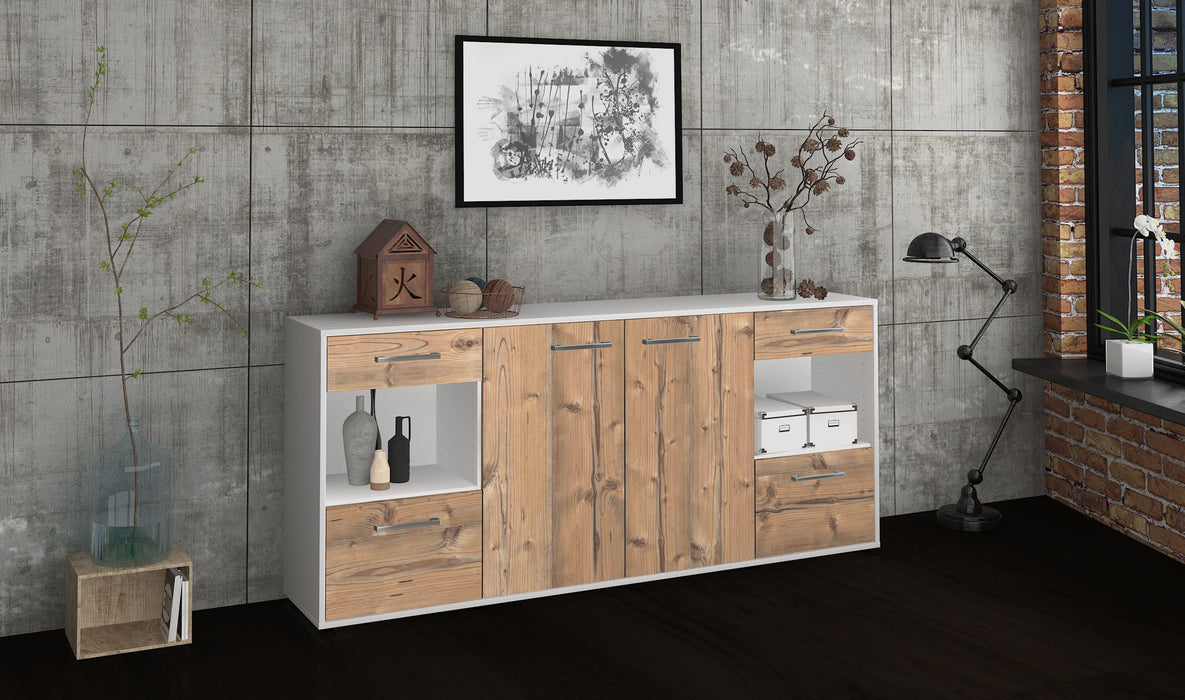 Sideboard Gabriella, Pinie Seite (180x79x35cm) - Stil.Zeit Möbel GmbH