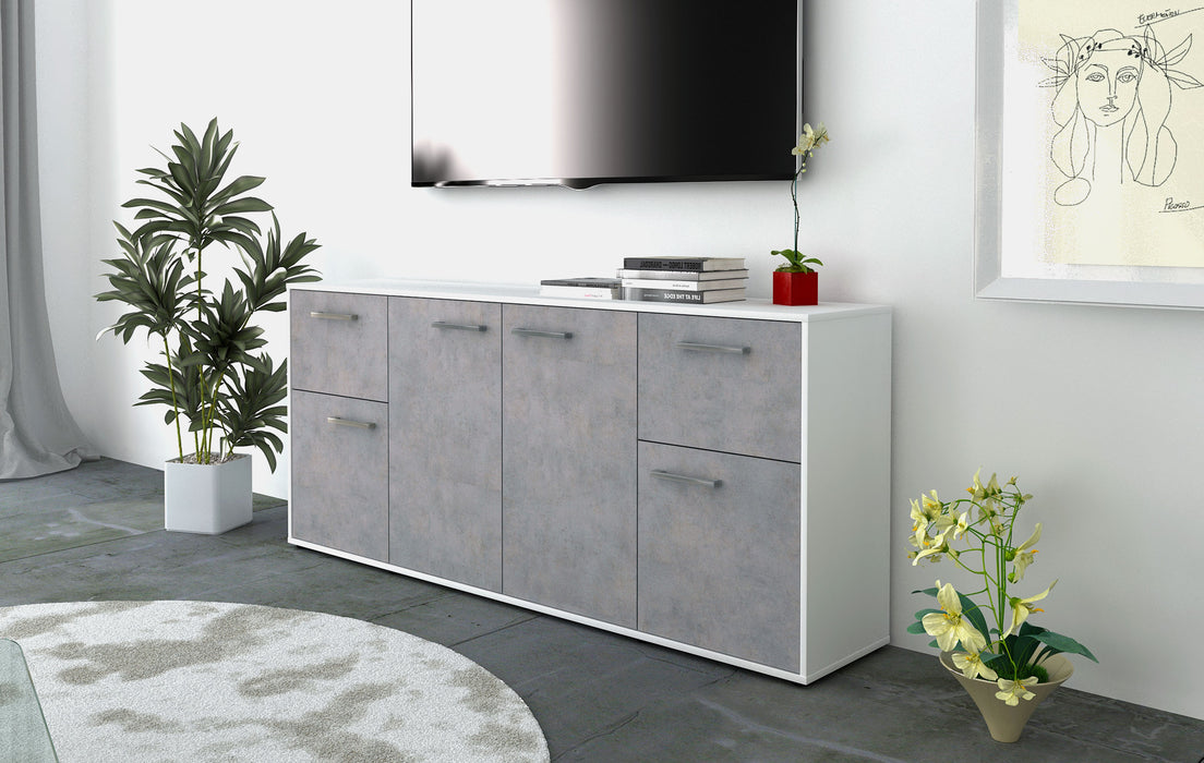 Sideboard Georgina, Beton Seite (180x79x35cm) - Stil.Zeit Möbel GmbH