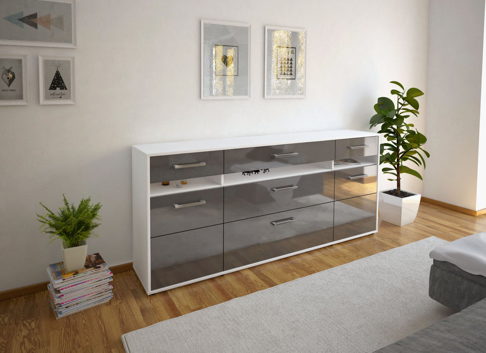 Sideboard Giada, Grau Seite (180x79x35cm) - Stil.Zeit Möbel GmbH