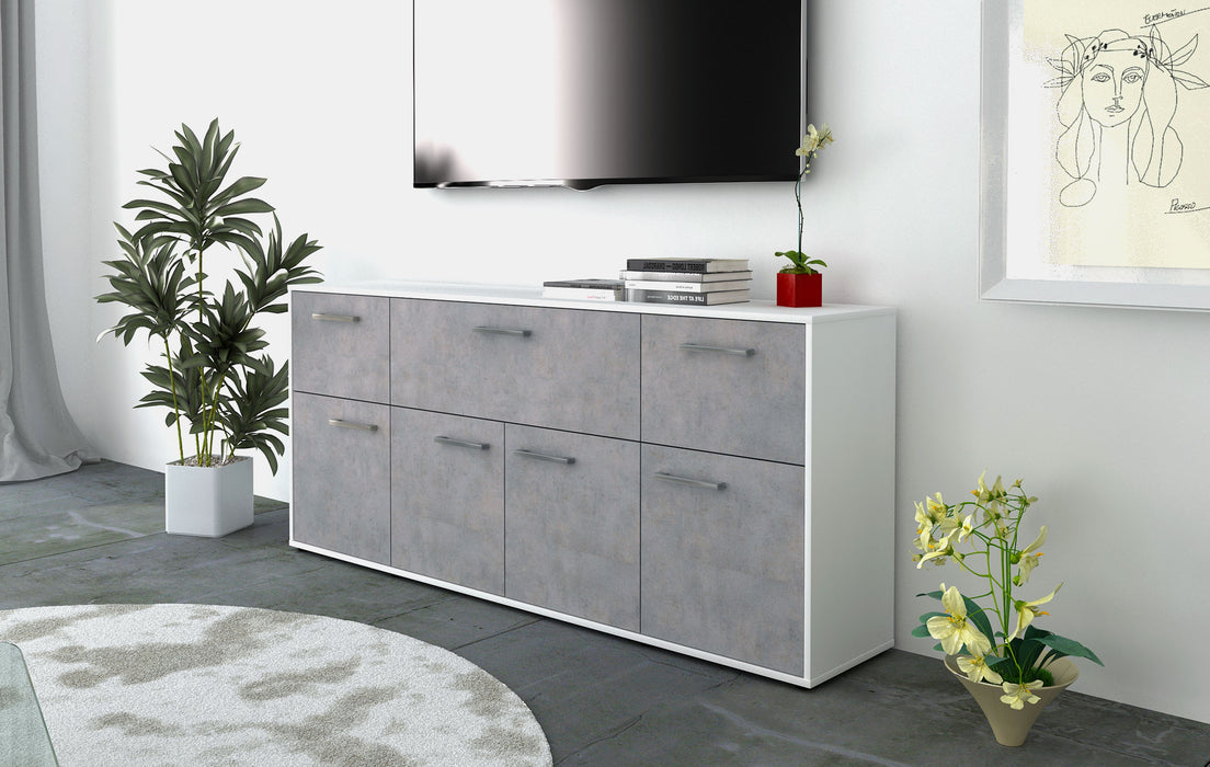 Sideboard Gianna, Beton Seite (180x79x35cm) - Stil.Zeit Möbel GmbH