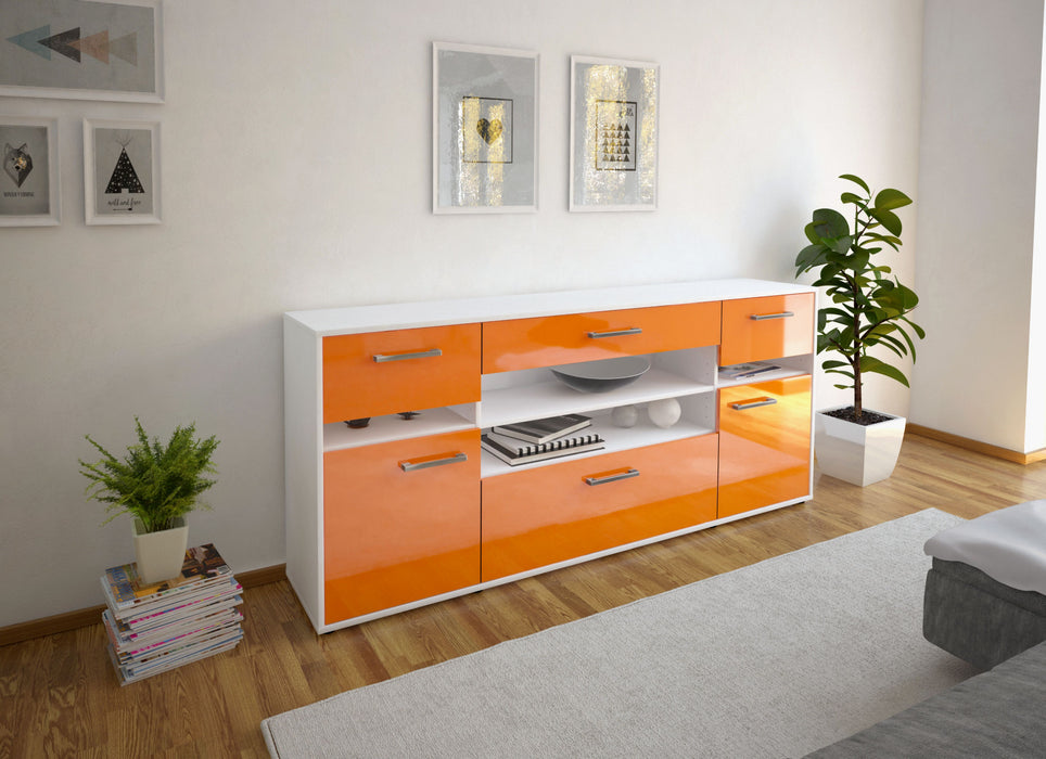 Sideboard Gina, Orange Seite (180x79x35cm) - Stil.Zeit Möbel GmbH