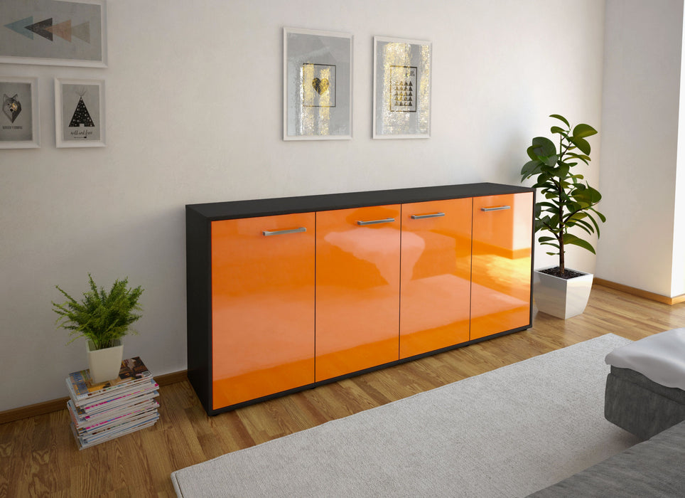 Sideboard Elana, Orange Seite (180x79x35cm) - Stil.Zeit Möbel GmbH