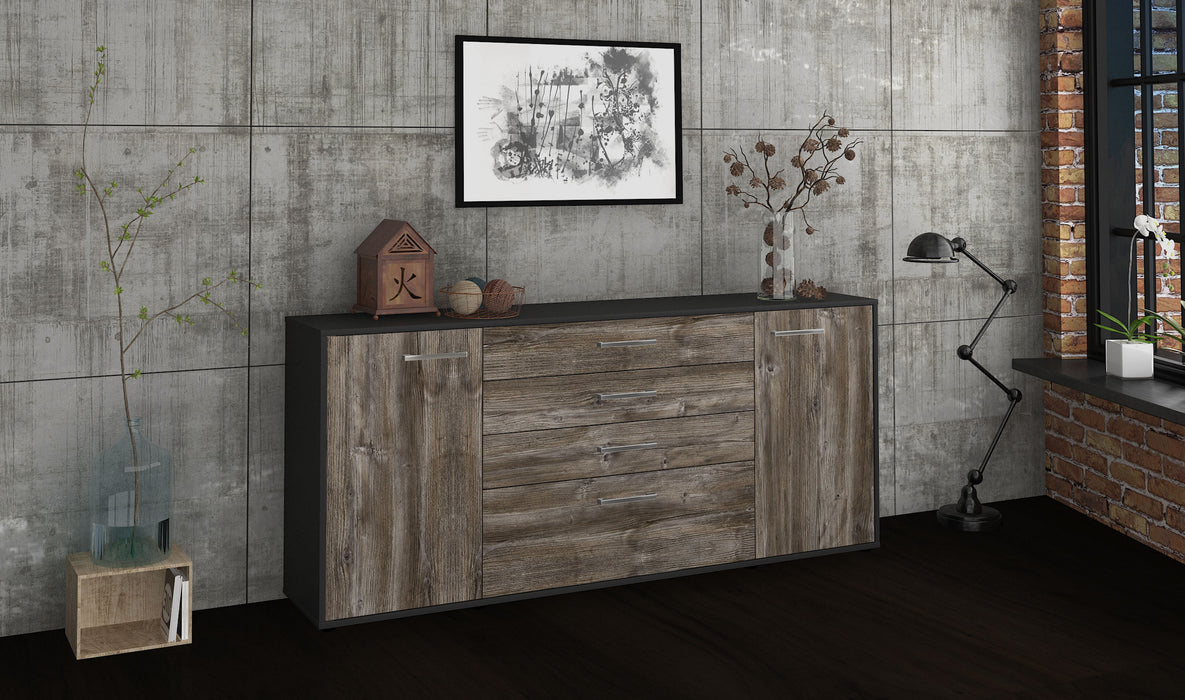 Sideboard Eleni, Treibholz Seite (180x79x35cm) - Stil.Zeit Möbel GmbH