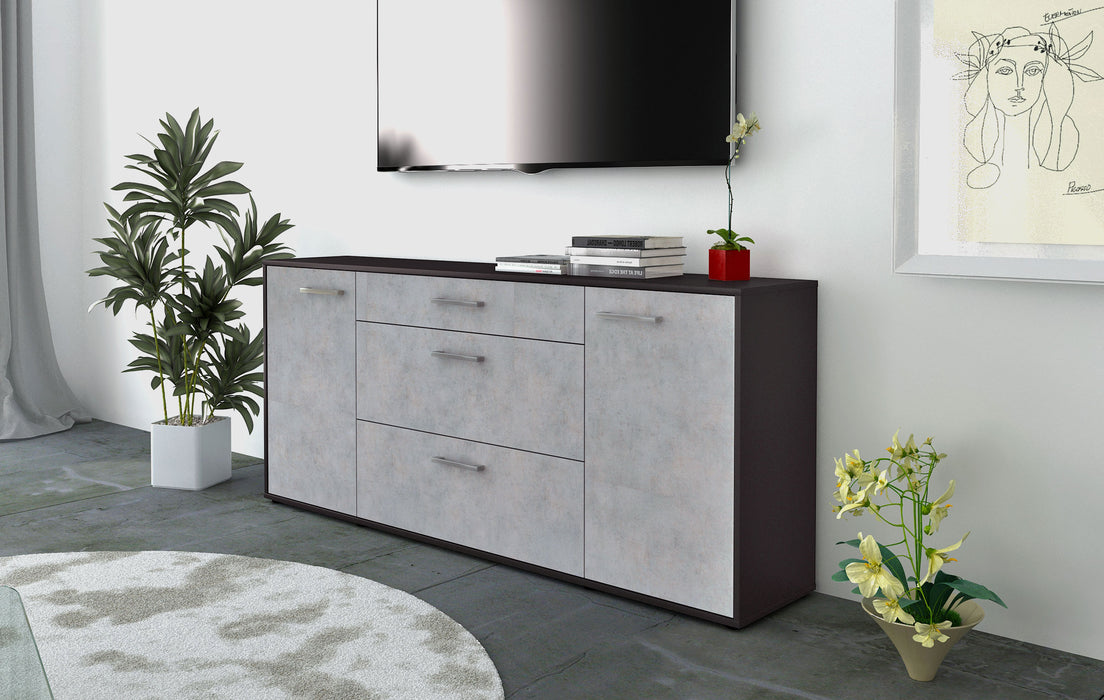 Sideboard Eleonora, Beton Seite (180x79x35cm) - Stil.Zeit Möbel GmbH