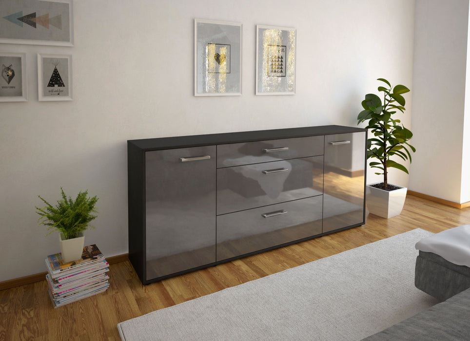 Sideboard Eleonora, Grau Seite (180x79x35cm) - Stil.Zeit Möbel GmbH