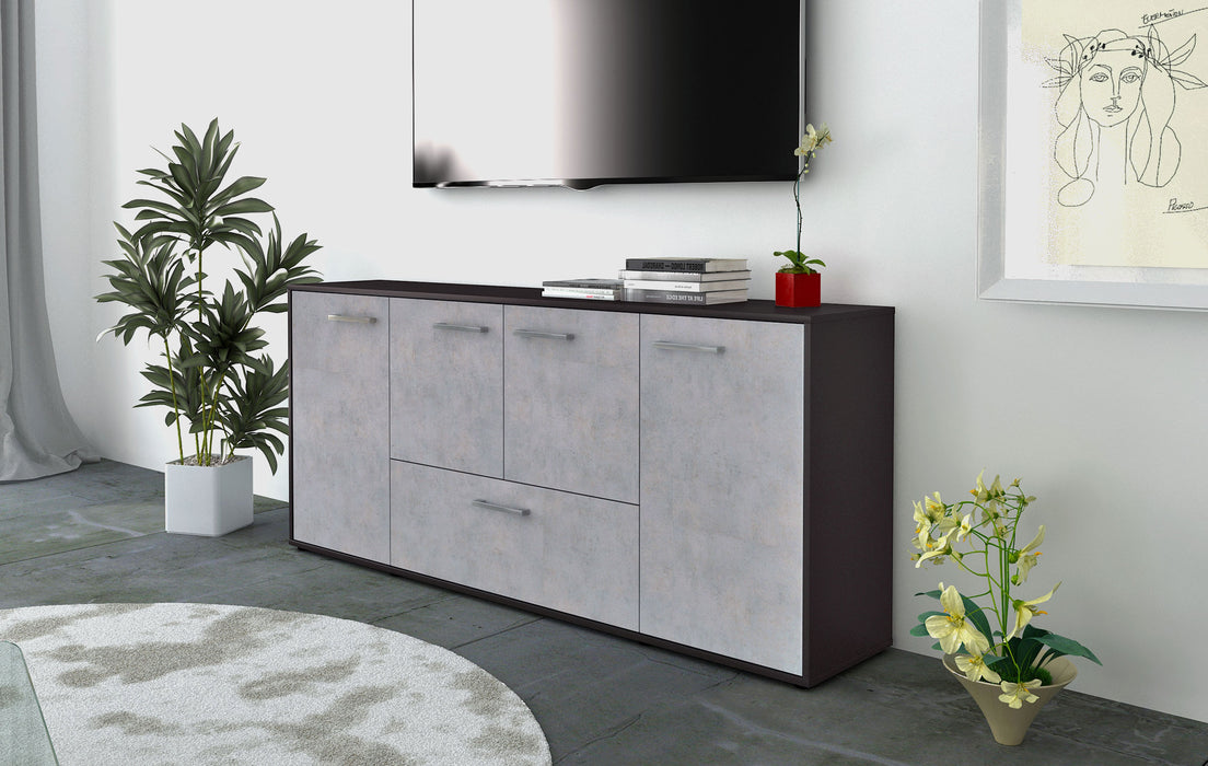 Sideboard Eli, Beton Seite (180x79x35cm) - Stil.Zeit Möbel GmbH