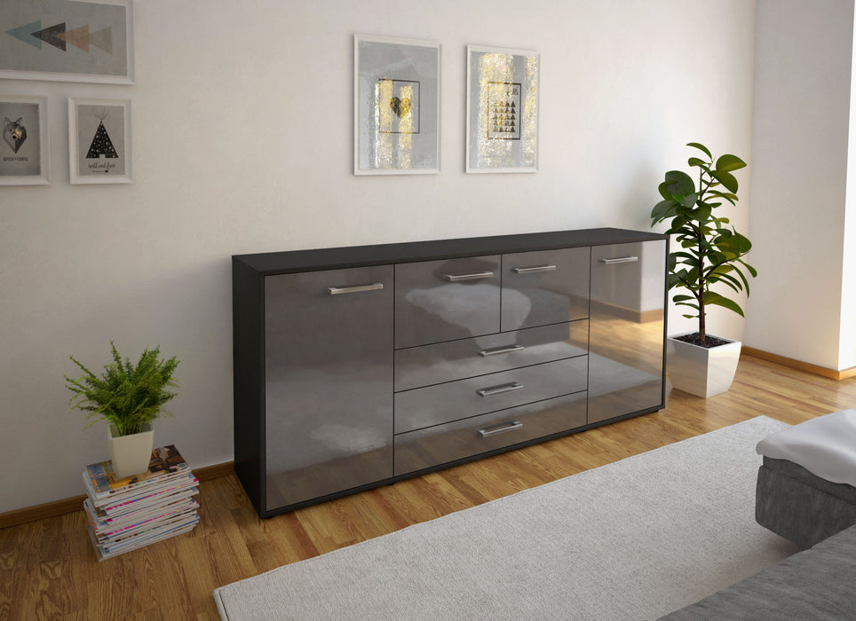 Sideboard Eliana, Grau Seite (180x79x35cm) - Stil.Zeit Möbel GmbH