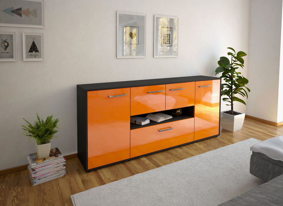Sideboard Elisabetta, Orange Seite (180x79x35cm) - Stil.Zeit Möbel GmbH
