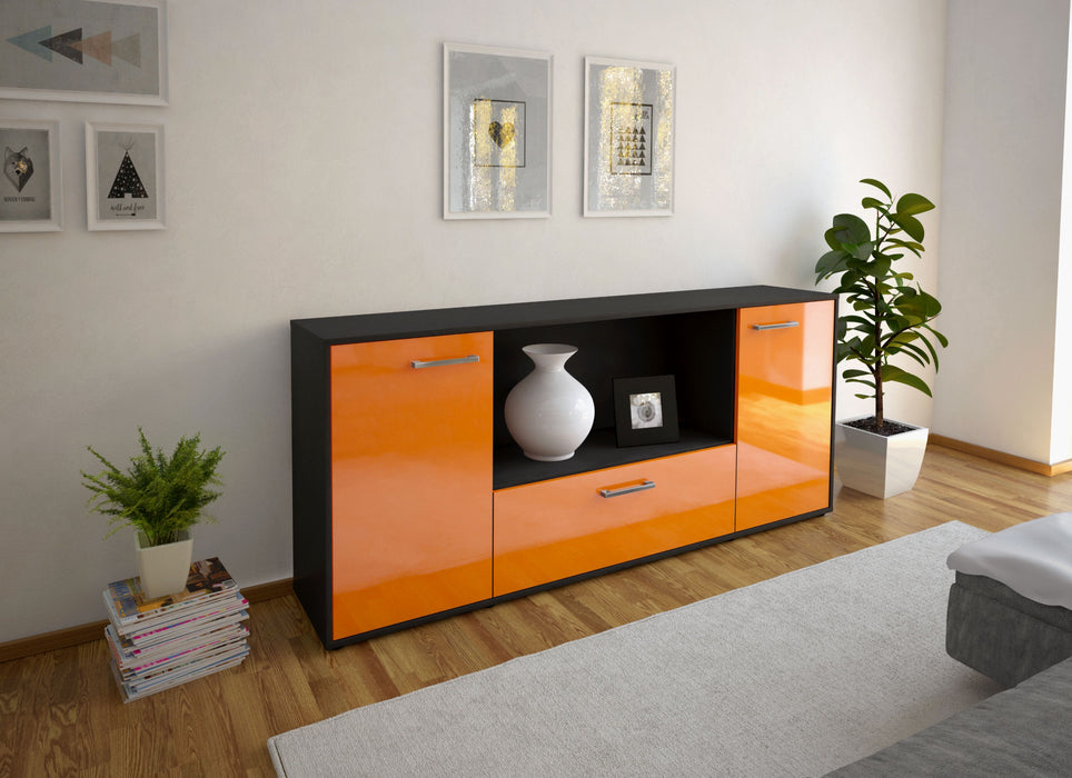 Sideboard Ella, Orange Seite (180x79x35cm) - Stil.Zeit Möbel GmbH