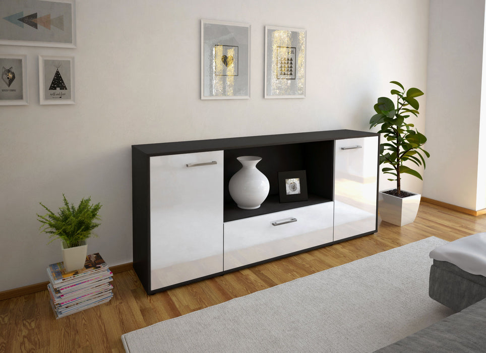 Sideboard Ella, Weiß Seite (180x79x35cm) - Stil.Zeit Möbel GmbH