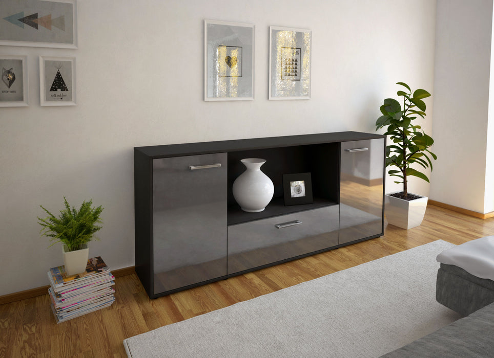 Sideboard Ella, Grau Seite (180x79x35cm) - Stil.Zeit Möbel GmbH