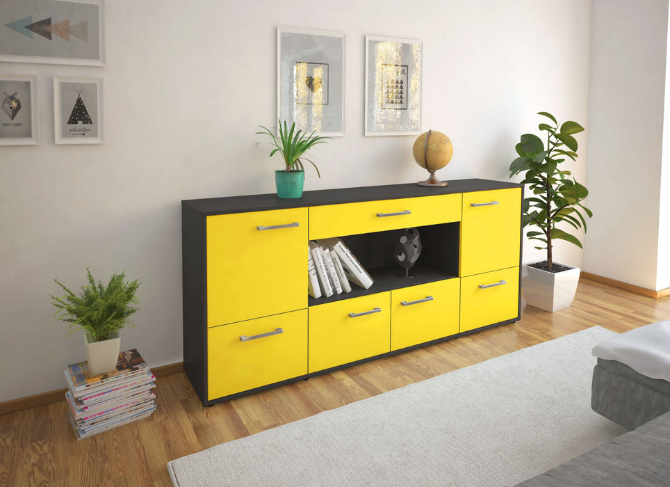 Sideboard ELSA, Gelb Seite (180x79x35cm) - Stil.Zeit Möbel GmbH