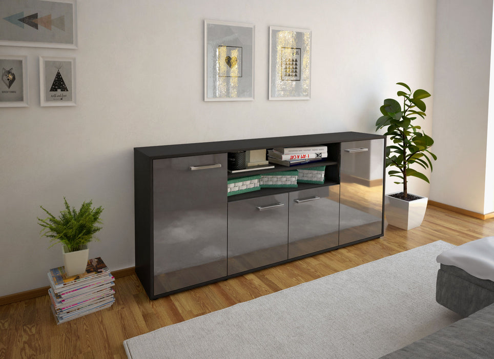 Sideboard Elsita, Grau Seite (180x79x35cm) - Stil.Zeit Möbel GmbH