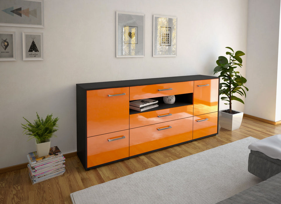 Sideboard Elvira, Orange Seite (180x79x35cm) - Stil.Zeit Möbel GmbH