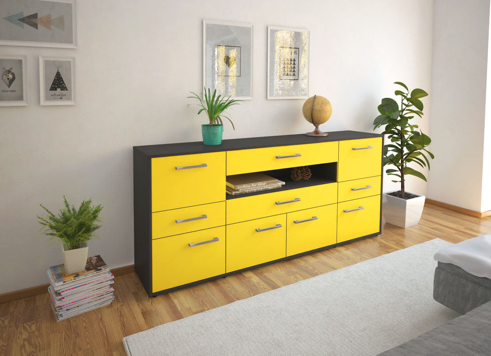 Sideboard Emerelda, Gelb Seite (180x79x35cm) - Stil.Zeit Möbel GmbH