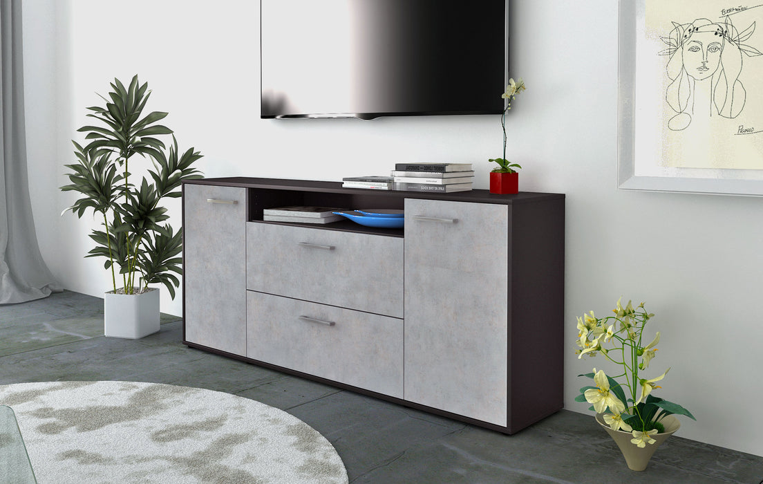 Sideboard Erina, Beton Seite (180x79x35cm) - Stil.Zeit Möbel GmbH