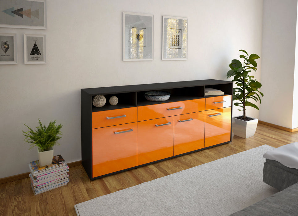 Sideboard Ezia, Orange Seite (180x79x35cm) - Stil.Zeit Möbel GmbH