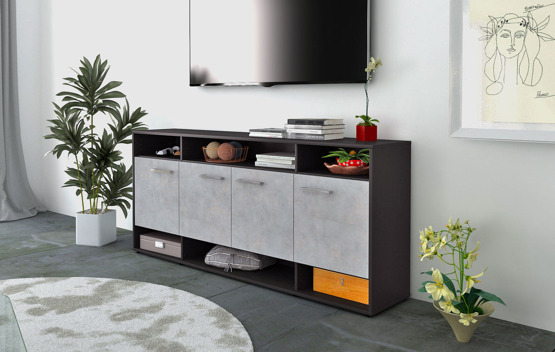 Sideboard Felia, Beton Seite (180x79x35cm) - Stil.Zeit Möbel GmbH