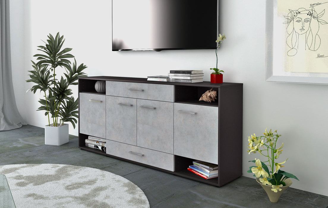 Sideboard Felicia, Beton Seite (180x79x35cm) - Stil.Zeit Möbel GmbH