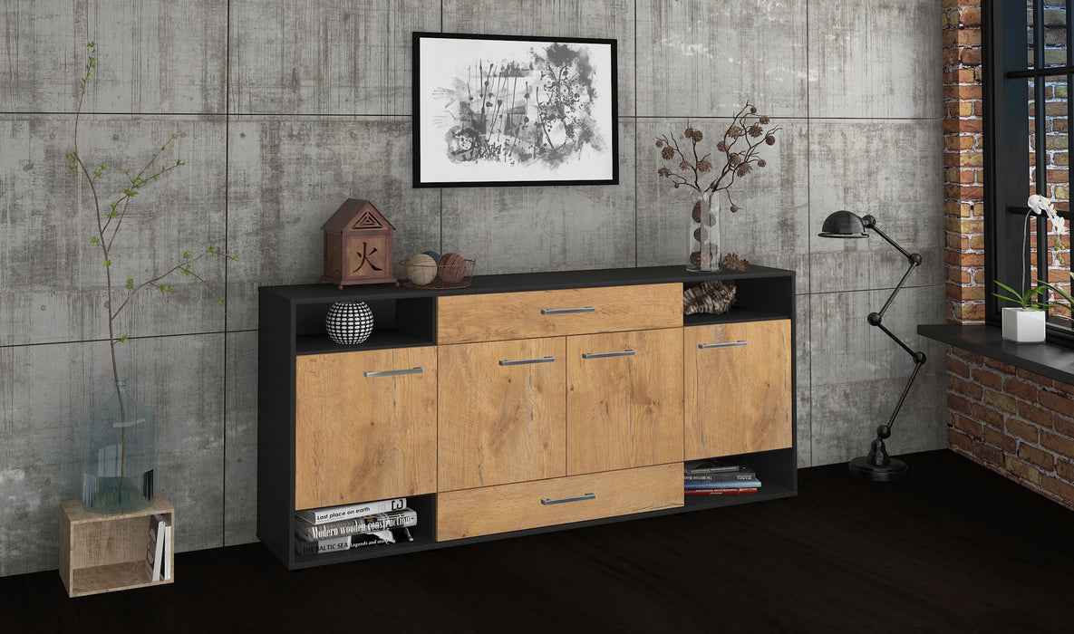 Sideboard Felicia, Eiche Seite (180x79x35cm) - Stil.Zeit Möbel GmbH