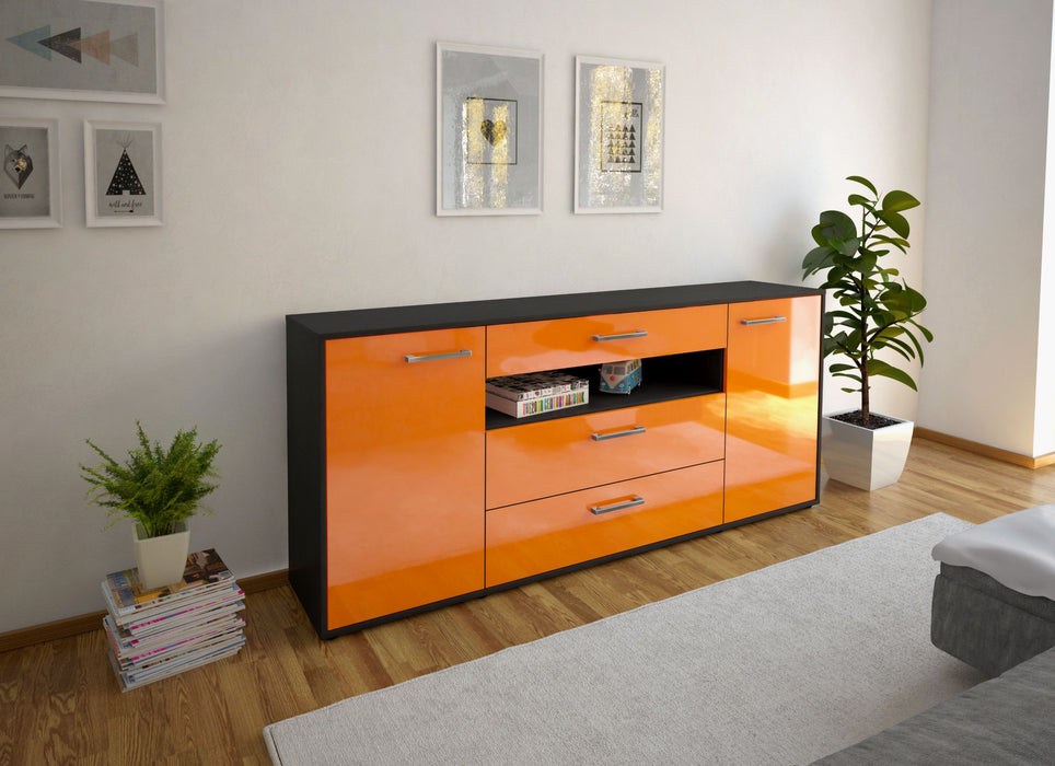 Sideboard Filippa, Orange Seite (180x79x35cm) - Stil.Zeit Möbel GmbH