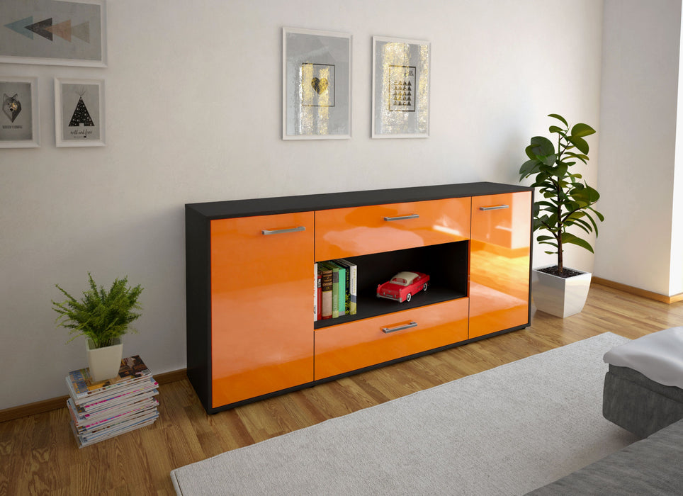 Sideboard Filomena, Orange Seite (180x79x35cm) - Stil.Zeit Möbel GmbH