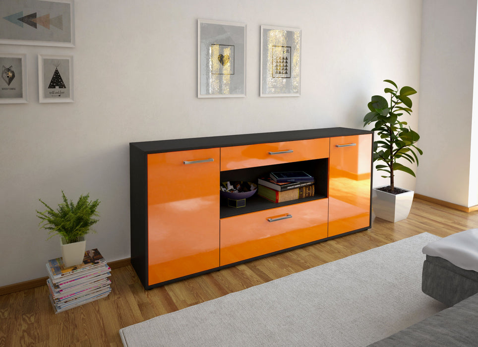 Sideboard Fiora, Orange Seite (180x79x35cm) - Stil.Zeit Möbel GmbH