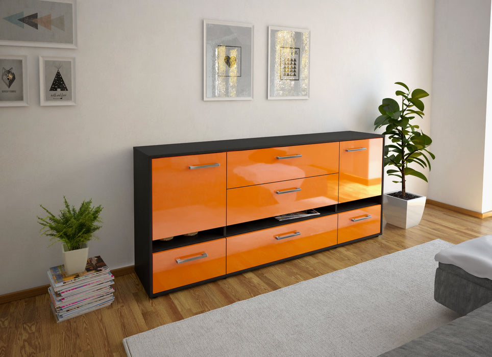 Sideboard Floriana, Orange Seite (180x79x35cm) - Stil.Zeit Möbel GmbH