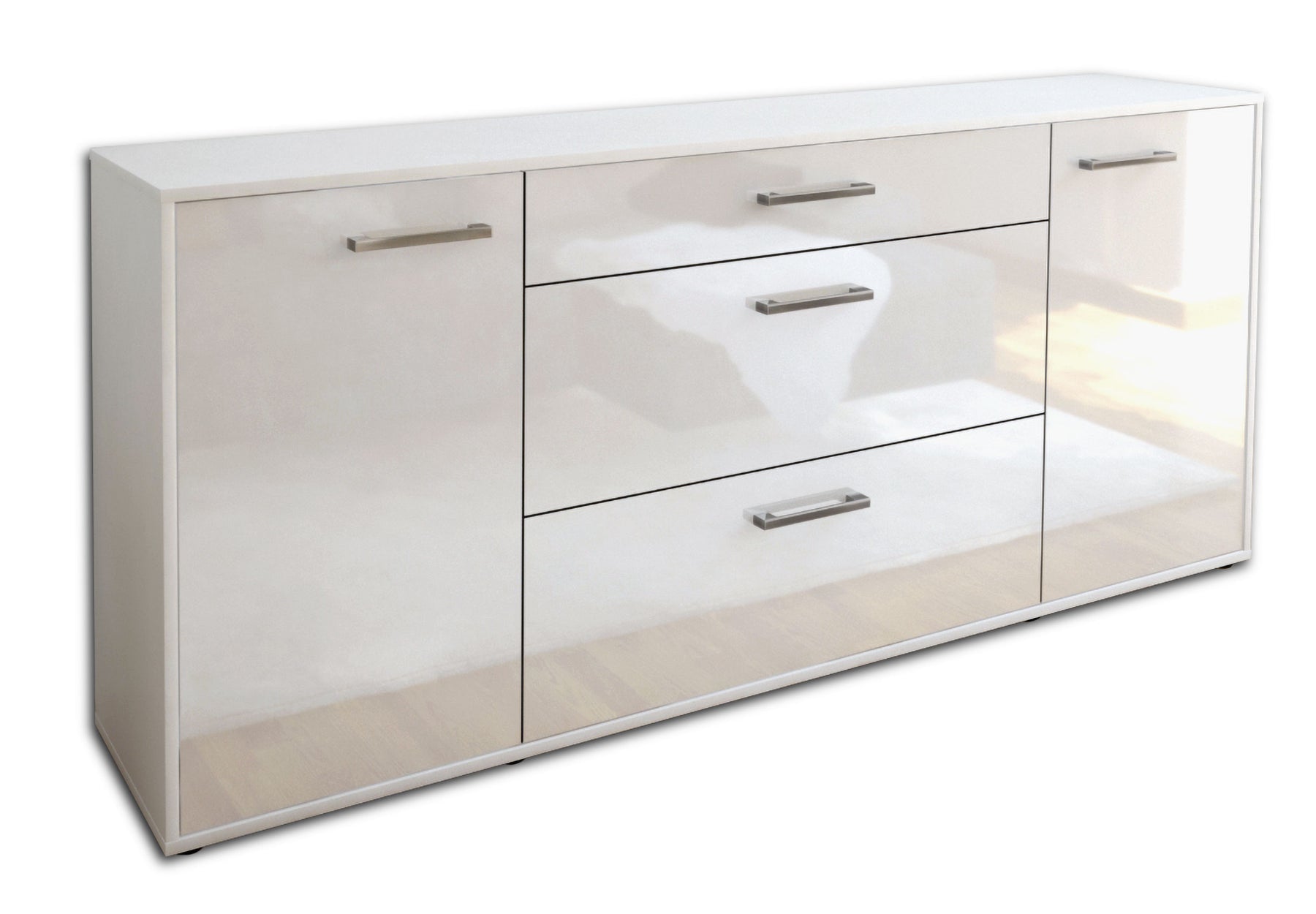 Sideboard Eleonora, Weiß Studio (180x79x35cm) - Stil.Zeit Möbel GmbH