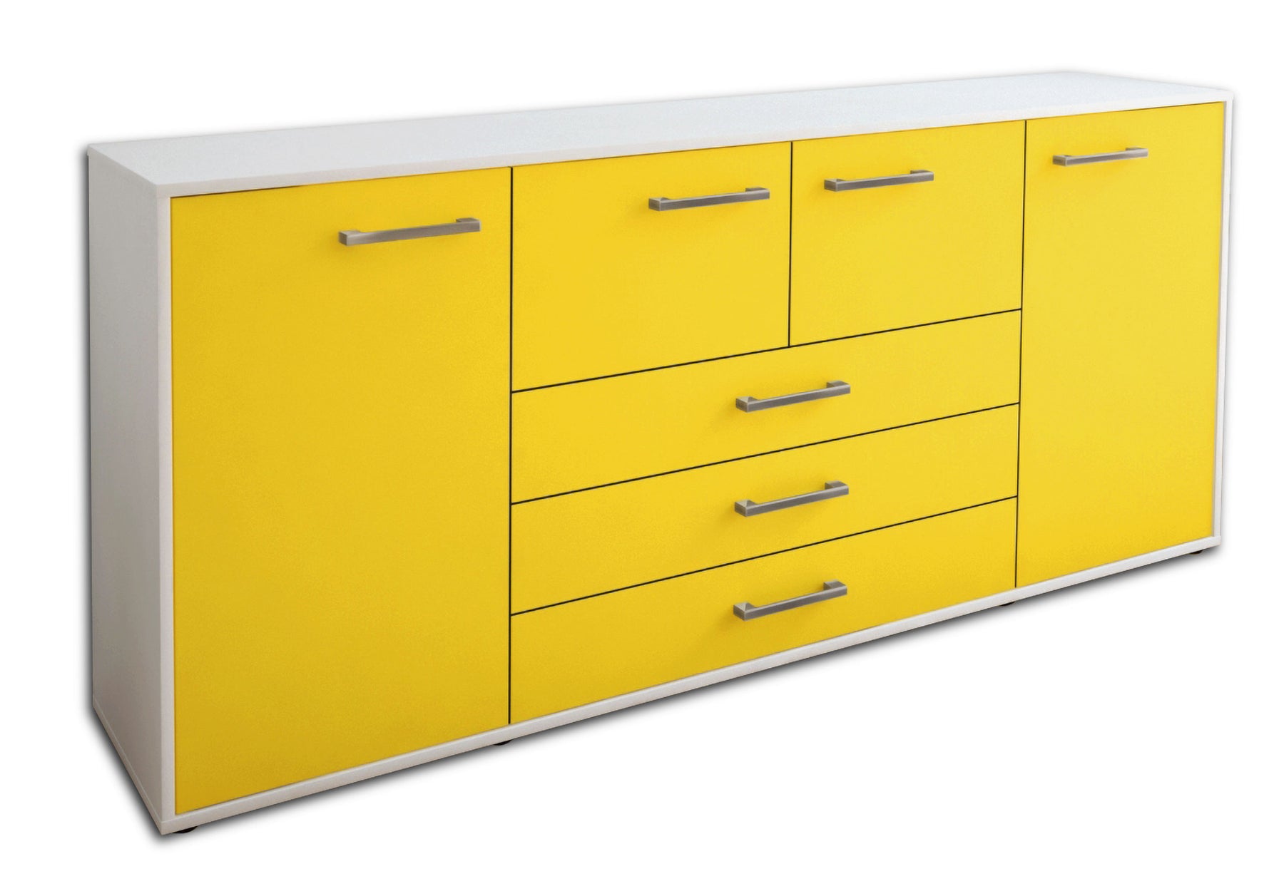 Sideboard Eliana, Gelb Studio (180x79x35cm) - Stil.Zeit Möbel GmbH