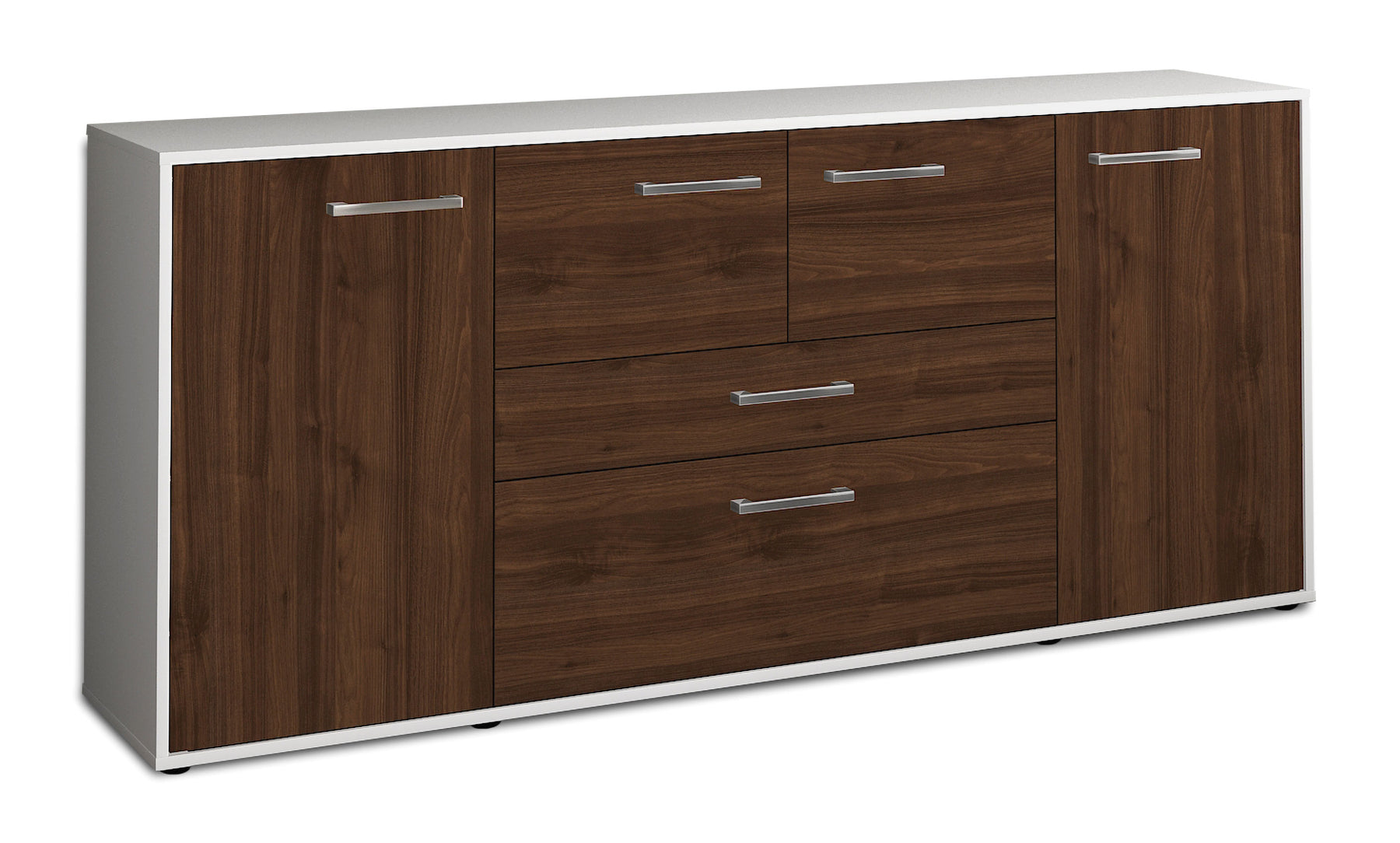 Sideboard Elisa, Walnuss Studio (180x79x35cm) - Stil.Zeit Möbel GmbH