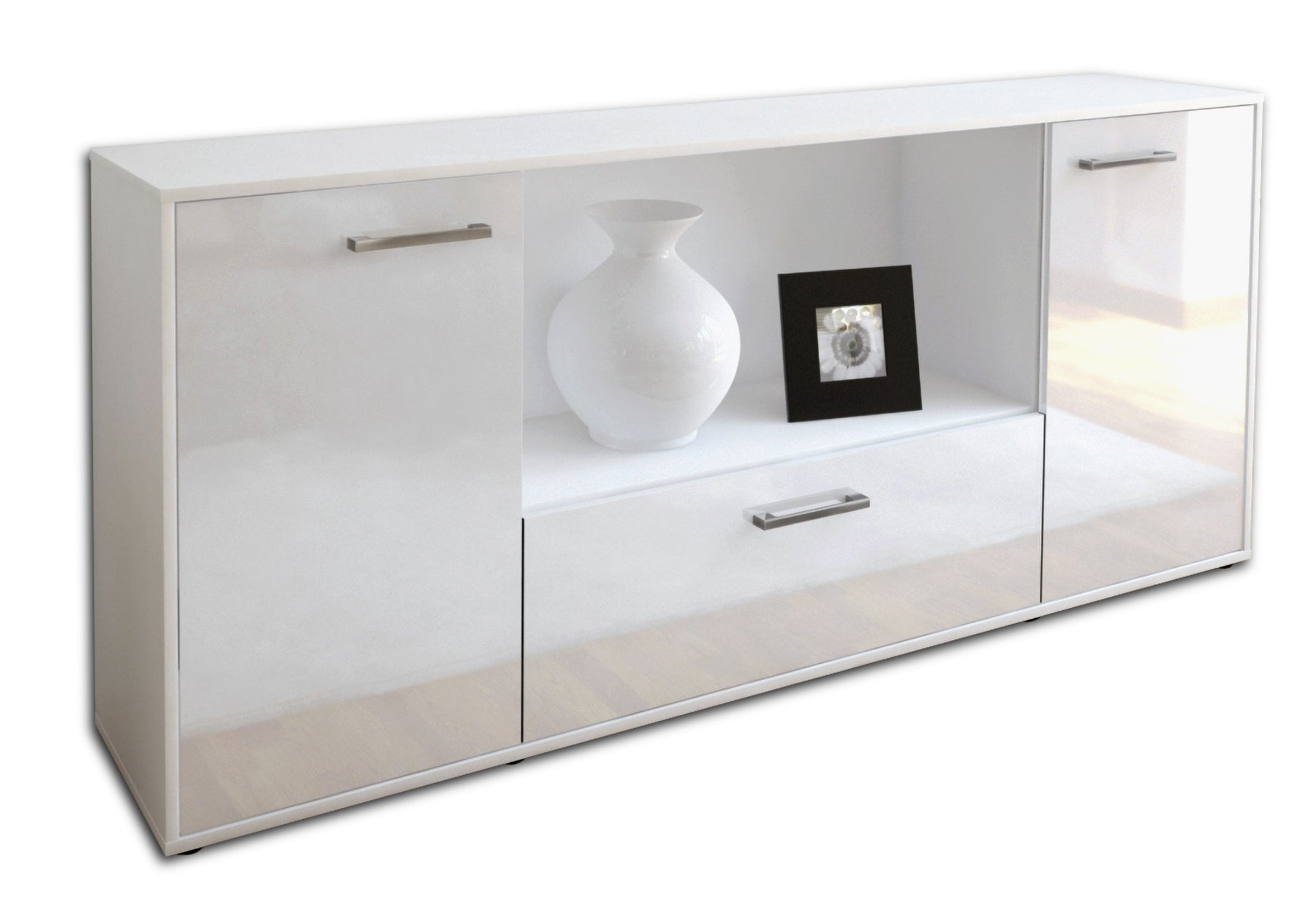 Sideboard Ella, Weiß Studio (180x79x35cm) - Stil.Zeit Möbel GmbH