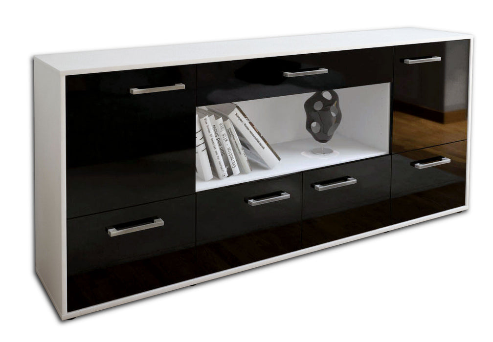 Sideboard ELSA, Schwarz Studio (180x79x35cm) - Stil.Zeit Möbel GmbH